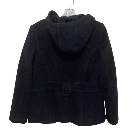 St John Bay Woman Wool/Cashmere Blend Hoody Coat Size S - Picture 2 of 6